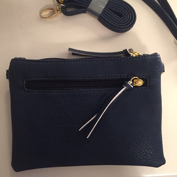 Navy cross body wristlet clutch purse NEW - Picture 2 of 3